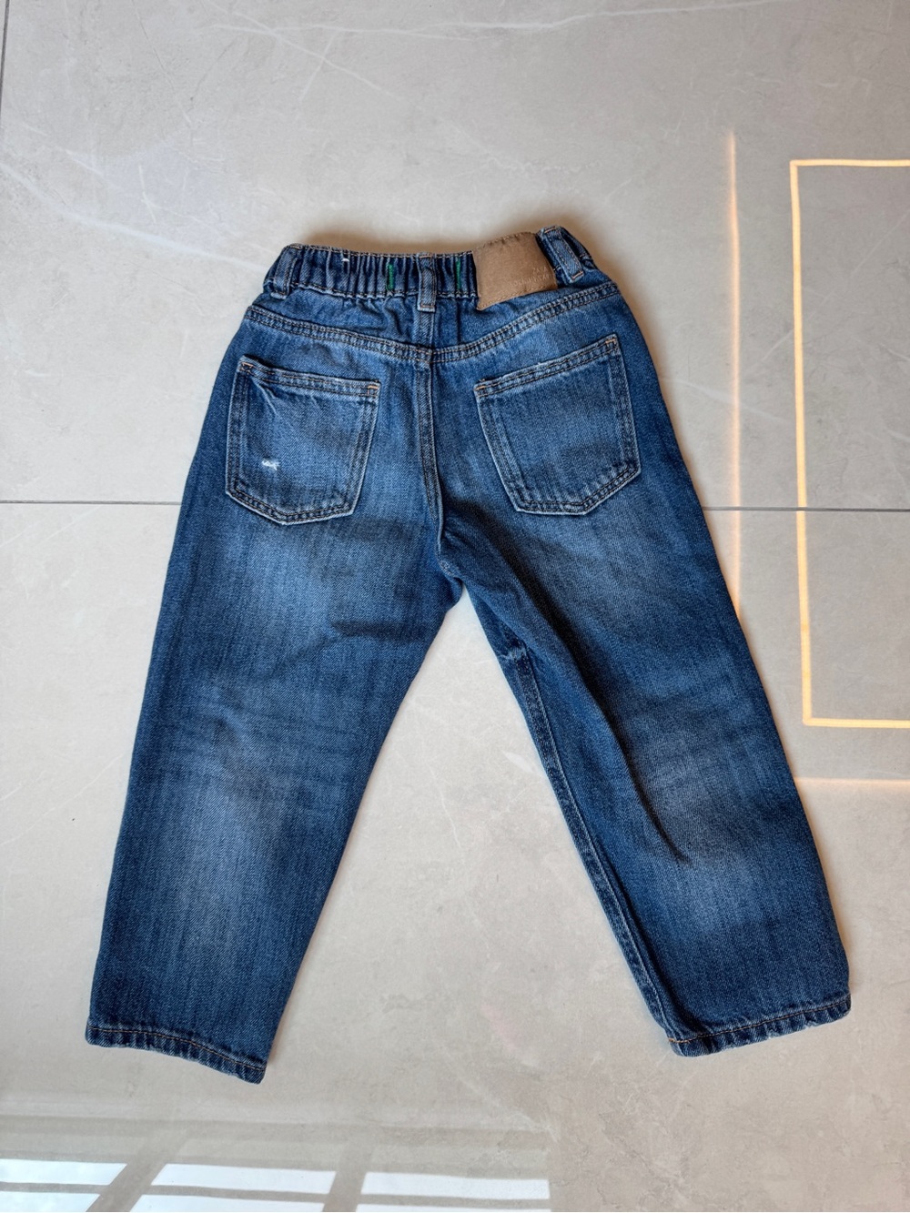 Zara Kids Dark Blue Distressed Denim Jeans - Picture 4 of 5